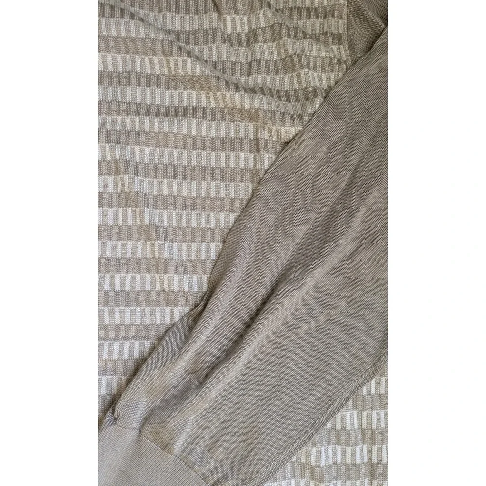 Vtg Pronto Uomo Sweater 2XL Beige Knit Rayon Cotton Mens Pullover Hong Kong XXL